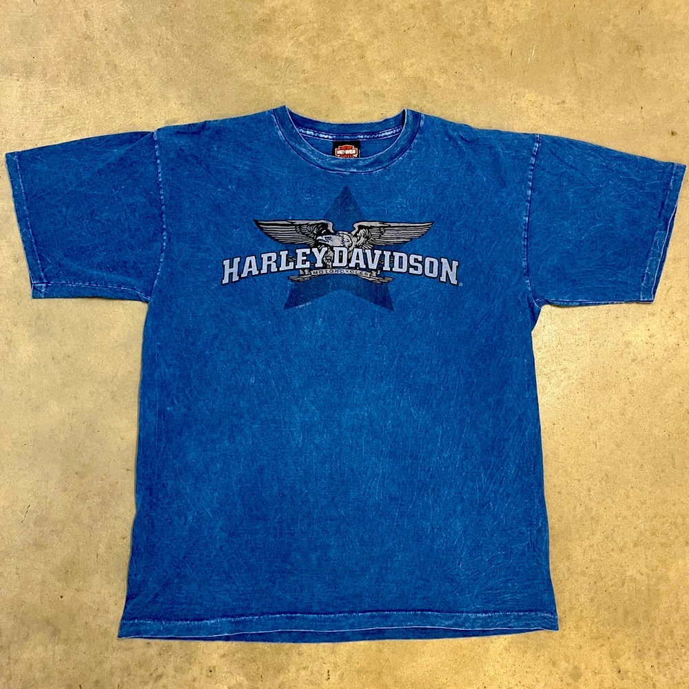 Vintage Y2K Tilley Harley-Davidson Salisbury NC Single Stitch Tee Shirt